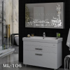 Зеркало "Экватор" с подсветкой LED ML - 106 с рисунком